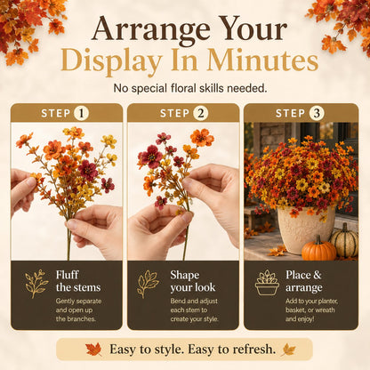 🔥Last Day 50% OFF - 🍂 Fall Porch Faux Flower Bundles