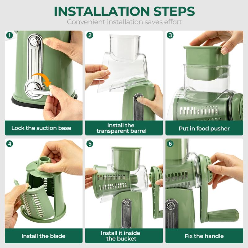 🥗✨ 5 In 1 Food Chopper | Manual Vegetable Cutter for Faster & Easier Meal Preparation