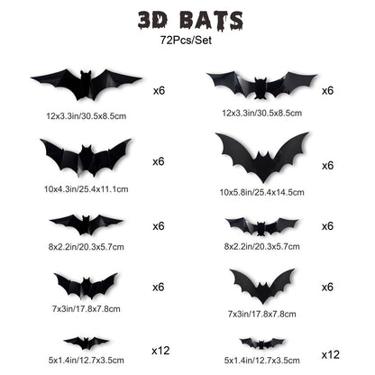 🦇Turn Your Home Into a Halloween Experience-🦇3D Bat Light Design LED Decorations