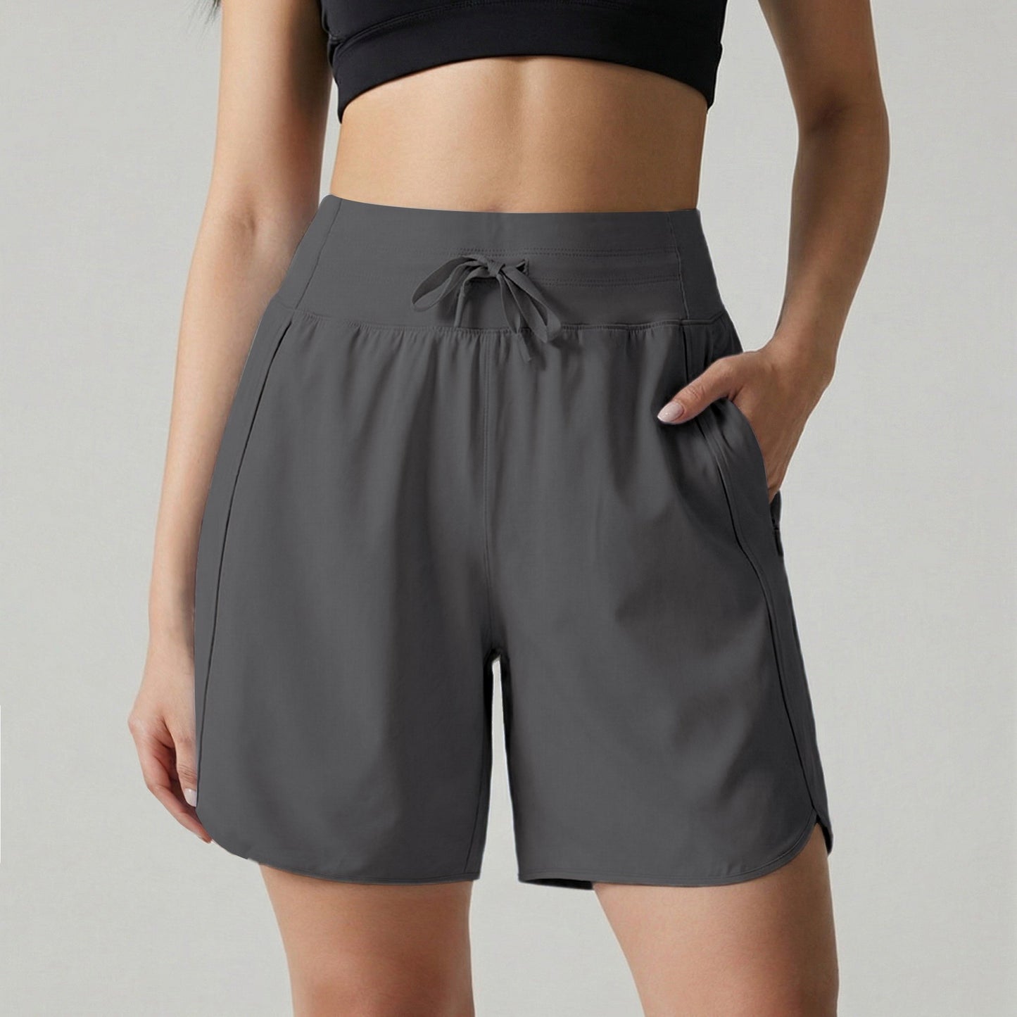 ⏰Hot Sale Women's Active 7 Inseam Athletic Long Running High Wasistband Shorts