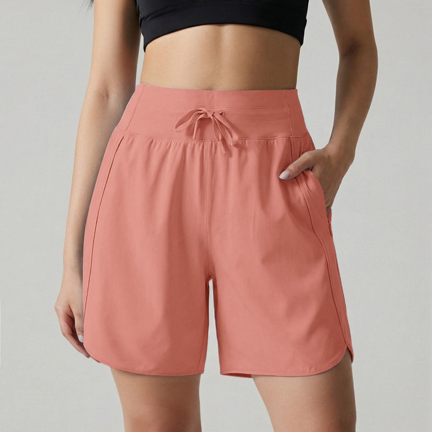 ⏰Hot Sale Women's Active 7 Inseam Athletic Long Running High Wasistband Shorts