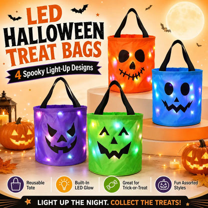 🏆Flash Sale⚡ 50K+ SOLD! Almost Gone-💥Halloween Candy Bucket with LED Lights