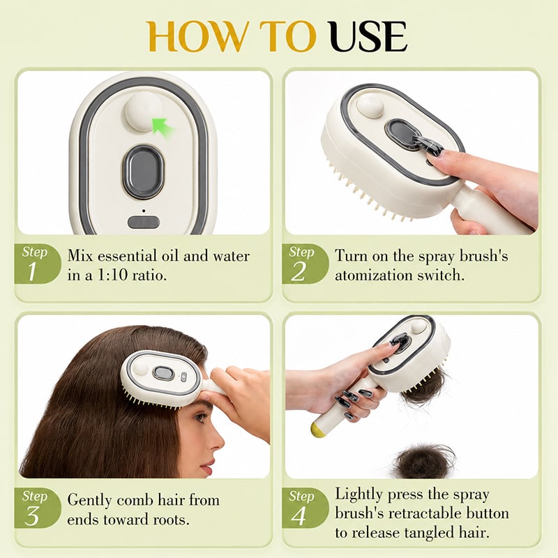 🔥50K+ SOLD!🔥LAST DAY 50% OFF - 2026 Electric Spray Air Cushion Massage Comb