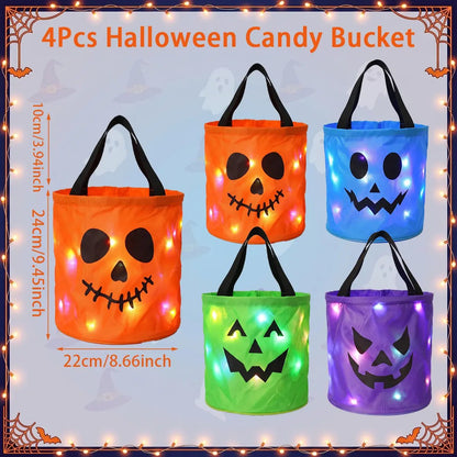 🏆Flash Sale⚡ 50K+ SOLD! Almost Gone-💥Halloween Candy Bucket with LED Lights