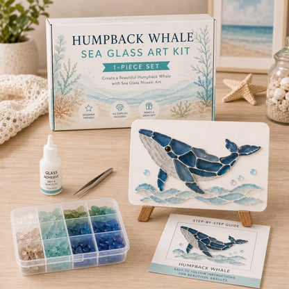 🔥Last Day 50% OFF - 🌊 DIY Sea Glass Mosaic Art Kit – Create Beautiful Ocean-Inspired Artwork with Colorful Glass Pieces, Coastal Home Decor & Creative Handmade Gift