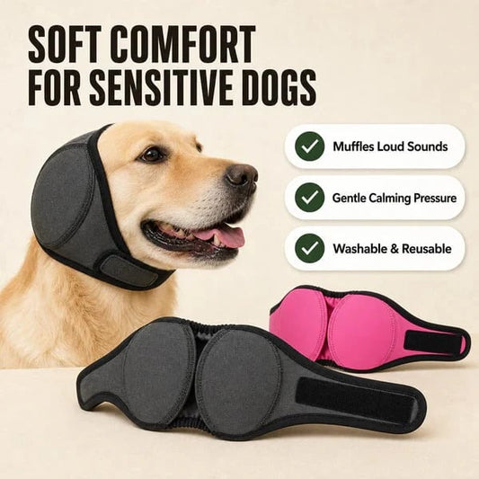 🐶 Sound-Dampening Dog Ear Wrap for Loud Noises & Calming Comfort