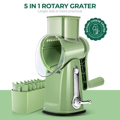 🥗✨ 5 In 1 Food Chopper | Manual Vegetable Cutter for Faster & Easier Meal Preparation