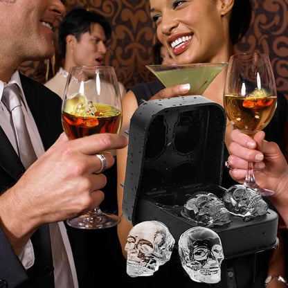 💀 🧊 DIY Silicone Mold Skull Ice Cubes – Food Grade, Slow Melting & Perfect For Whiskey, Cocktails & Halloween Parties 🎃