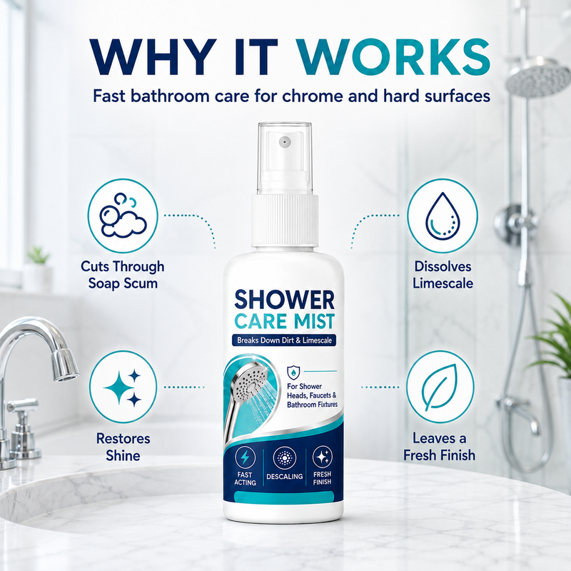 🚿✨Fast-Acting Shower Limescale Remover Spray🧼💪